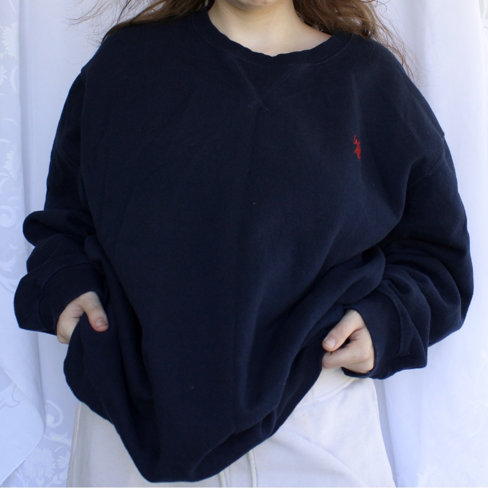 US Polo Assn Blue Pullover Crewneck Sweater